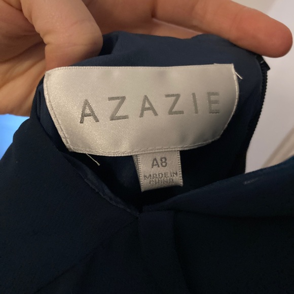 Azazie Evalleen Bridesmaid dress, A8, Dark Navy - Picture 7 of 7